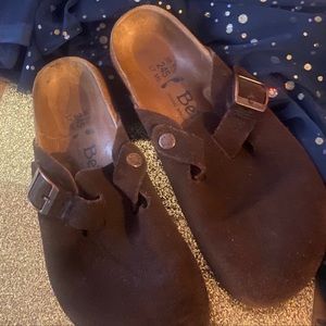 BIRKENSTOCK Betula BRWN SUEDE CLOG Sandals 💚ED